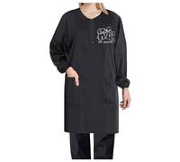 EHERDM Waterproof Pet Grooming Smock with Zipper Long Sleeves Pet Grooming Work Clothes with Two Pockets Dog Cosmetologist Uniforms Smocks for Women Men Poodle M