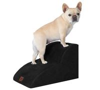 EHEYCIGA Curved Dog Steps for Sofa, 2-Step Dog Stairs for Small Dogs and Cats, Pet Stairs for Couch, Non-Slip Pet Step with Washable Cover, 40x50x30cm, Black