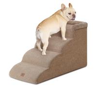 EHEYCIGA Dog Steps for Bed and Sofa 44.5cm H, 4-Step Dog Stair, Camel