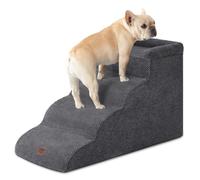 EHEYCIGA Dog Steps for Bed and Sofa 44.5cm H, 4-Step Dog Stair, Dark Grey