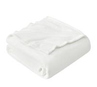 EHEYCIGA Double Fleece Throw Blanket for Sofa 150x200cm, White | Soft Fluffy Blanket for Bed, Warm Large Throws for Adults, Fit All Season