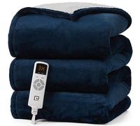 EHEYCIGA Electric Heated Blanket Throw, Heating Blanket Timer with 6 Heating Levels & 10 Hours Auto Off, Soft Warm Cozy Electric Over Blanket for Sofa, Chair 130x160 cm