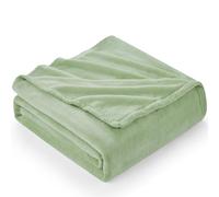 EHEYCIGA Fleece Blanket Sage Green Throws for Sofas Fluffy Warm Soft Blanket for Bed Settees Armchairs, Fit All Season, Single, 130x165cm