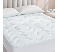 EHEYCIGA Gel Topper 140x190cm Boxspringbett, Matratzentopper 140x190cm mit Steppmuster, Bambusfaser Weich Waschbar Matratzen Topper mit extra tiefem Fach 38cm