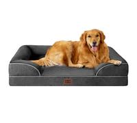EHEYCIGA Orthopedic Dog Beds for Large Dogs, Waterproof Memory Foam Large Dog Bed with Sides, Non-Slip Base and Egg Crate Foam, Large Dog Couch Bed with Washable