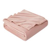 EHEYCIGA Single Fleece Throw Blanket for Sofa 130x165cm, Dusty Pink