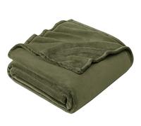 EHEYCIGA Single Fleece Throw Blanket for Sofa 130x165cm, Moss Green