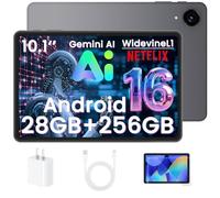 EHFiDC Android 16 Tablet - 10.1 Inch Tablets, 28GB RAM 256GB ROM 2TB Expand, 1280x800 HD IPS Touch Screen, Gemini AI, Octa-Core, Widevine L1, 6000mAh Battery, BT 5.0, 5G WiFi & GPS - Black