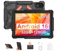 EHFiDC Tablet 10 inch Android 16 Tablets, 32GB RAM 128GB ROM 2TB Expand, 2.2GHz Octa-Core, 6000mAh, 5G WiFi, HD IPS Display, Widevine L1, Drop Proof EVA Case