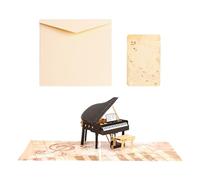 EHFOGJ 1 3D Pop-Up Piano Greeting Card, Creative Birthday Gift Card, Blessing Message Card, Suitable For Friends, Wives, And Children.