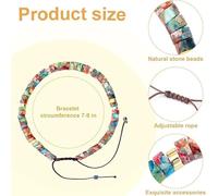 EHFOGJ 2 Bracelets With Cards, Natural Stone Braided Bracelets, Exquisite Hand Decorations, Suitable For Daily Wear, Gifts From Friends.