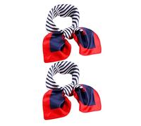 EHFOGJ 2-Piece L Scarf, Red, Blue And White Square Scarf, L Sailor Clothing Accessories, Suitable For Dances, Parties, Cosplay And Celebrations