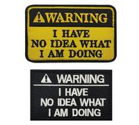 EHFOGJ 2 Pieces Of Creative Embroidered Cloth Stickers, I Don'T Know What Patch I'M Doing, Warning Badge, Suitable For Backpacks, Hats, Jackets.