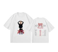 EHGEUYL Stray Kids T-Shirt Mens Casual Round Neck Top Soft Cotton Comfortable Graphic Tee for K-Pop Fans Fashion (White4,M)
