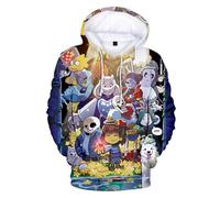 EHGEUYL Undertale Anime Game Sans Cosplay Hoodie Costume Outwear Tops Unisex (G,M)
