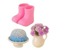 EHJRE 1:12 Scale Dollhouse Accessories Miniature Rain Boots And Vase for DIY Projects, Style C