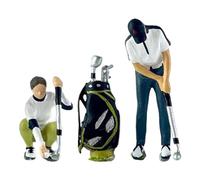 EHJRE 1/64 Scale Golf Sport Couple Model Resin Character Model Micro Landscape