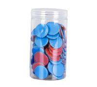 EHJRE 100Pcs Learning Counters Counting Discs Markers Two Color Counters Bingo Chip for Home, Red Blue