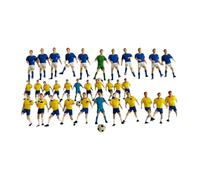 EHJRE 11x Miniature Soccer Player Toy Statue Soccer Man Collectible Little People Model Props for DIY Scene Micro Landscape, Yellow Player
