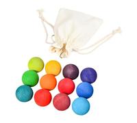 EHJRE 12 Pieces Montessori Rainbow Balls Color Sorting Toys Learning Material for Boys