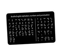 EHJRE Braille Alphabet Board Braille Fingerboard Tactile Braille with Raised Dots