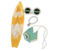 EHJRE Doll Clothes Mini Polka Dot Swimwear for 17 cm Tall Dolls Stylish Cute Beach Vocation Themed Party Beaded Frame Sunglasses, Green