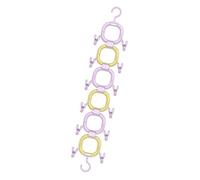 EHJRE Doll Display Holder, Wall-Mounted Storage for Dolls, Suitable for Various Rooms, Purple Yellow