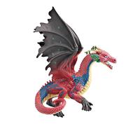 EHJRE Dragon Fantasy Figure Dragon Mythical Toy Dragon Model 6.69 Inch Hand Painted PVC Collectible Model for Kids Boys Girls Christmas Halloween Dragon Theme Gifts, Red