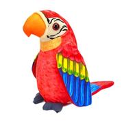 EHJRE Electric Parrot Toy Home Decor Ornament Toy for Kids Sleeping Stuffed Bird Doll, red