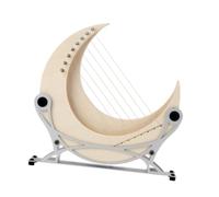 EHJRE Lyre Harp 8 String with Stand Moon Shape Interactive Classical Lyre Harp