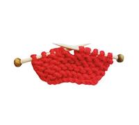 EHJRE Miniature Woolen Yarn Knitting Set for Dollhouse Decor, Red
