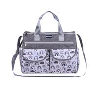 EHJRE Mommy Tote for Diapers with Shoulder Strap and Ample Storage for Travel, Gray L