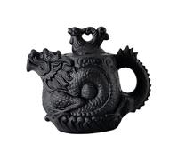 EHJRE Purple Clay Teapot Elegant Design Traditional Chinese Tea Kettle Kung Fu Teaware for Kitchen, black