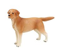 EHJRE Realistic Dog Figurines Models Hand Painted Animal Toys Statue Sculpture for Cake Decoration Party Favors, Labrador Yellow
