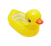 EHJRE Soft and Cozy Animal-Themed Inflatable Baby Bath Tub, Yellow Duck