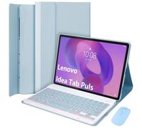 EHLCYS Keyboard Case for Lenovo Idea Tab Plus 12.1-inch/Tab K12 2025 Model (TB361ZU/TB361FU), 7-Color Backlit Magnetic Detachable Bluetooth Keyboard, Ultra-Thin Protective Cover and Mouse,Blue