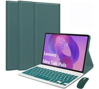 EHLCYS Keyboard Case for Lenovo Idea Tab Plus 12.1-Inch/Tab K12 2025 Model (TB361ZU/TB361FU), Magnetic Detachable Bluetooth Keyboard, Ultra-Thin Multi-Angle Protective Case And Mouse,Green