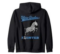 Ehlers Danlos Syndrome Chronic Illness Fighter Zebra Zip Hoodie