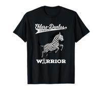 Ehlers-Danlos Syndrome Warrior - Leaping Zebra with Ribbon T-Shirt