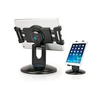 EHO Retail Kiosk iPad Stand, 360° Rotating Commercial Tablet Stand, 6-13.5" Adapter Universal Tablet Clamp Holder for Ipad, Ipad Air, Ipad Mini, Microsoft Surface, Nexus and Most Tablets