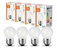 ehomeled E27 LED G45 Filament Golf Ball Bulb, 6W LED 55W Equivalent SES E27 Mini Globe Frosted White Glass Bulb, Warm White 2700K 720LM, 220-240V Energy Saving Light Bulbs, Non-Dimmable, 4 Pack