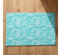 EHOMERY Colourful Doormats Inside Machine Washable Bath Retro Pattern Queen Indoor 50x80cm, Non-Slip Plush Cotton Decor Doormat