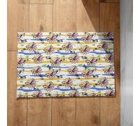 EHOMERY Door Matts Indoor Dirt Trapper Foot Mat Indoor Small Flower Door Mat Large Long Bath Mat 50x80cm, Non-Slip Plush Cotton Decor Doormat