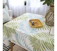 EHOMERY Table Clothes Multi Colored Elastic Cover Rectangle Nordic Simple Leaves For Dining Room Tablecloths Outdoor Tables Cotton Linen Beige Green Blue Decoration 60X60Cm