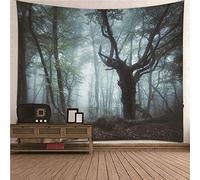 EHOMERY Tapestry Xl Nature Room Aesthetic Green Fog Forest Wall Hanging Blanket Living Bedroom Art Décor 260X240Cm