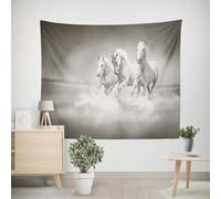 EHOMERY Wall Cloth Backdrop G Herbo Tapestry For Bedroom White Horse Tapestry Quotes Funny Cool Tapestries For Teens Living Room Bedroom Wall Hanging Decor 100x70cm