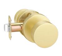 EHOMEWARE 1 Pack Gold Door Knob, Keyless Closet Door Knobs, Passage Door Knobs Interior No Lock, Heavy Duty Hallway Door Handle, Universal Left/Right Fit, Modern Round Design