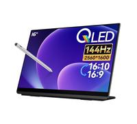 EHOMEWEI Q8g Portable Touchscreen Monitor 144Hz QLED 2K 16'' with Stylus Pen, 2560 * 1600, 400 Nit HDR, 100% DCI-P3, FreeSync, Eye Care, Laptop/PC/Phone/Game/Office Console Gaming Monitor Display