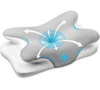 Ehomfory Memory Foam Pillow for Sleeping, Ergonomic Contour Side Sleeper Pillows for Adults, Cooling Neck Pillow for Side Back Stomach Sleepers (Silver)