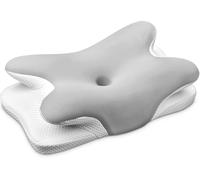 Ehomfory Memory Foam Pillow Neck Pillow, Ultra Pain Relief Side Sleeper Pillow for Neck Support, Ergonomic Cervical Pillow Cozy Sleeping, Bed Pillow for Side Back Stomach Sleeper (Silver